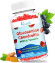 Wysoka Biodostępność Glukozaminy Chondroitin z Turmeric & MSM, Boswellia -Joint Support Supplement - Wsparcie dla chrząstki, Elastyczność i Siła - 60 Gummies