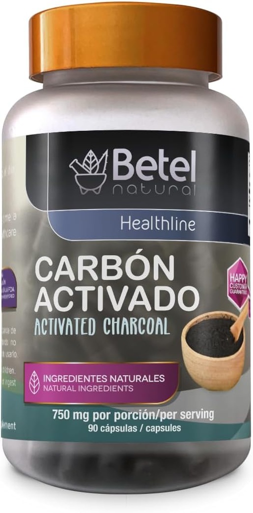 Betel Natural Carbon Activado Capsulas - Aktywowany węgiel węglowy 90 Kapsułki