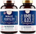WINDSOR BOTANICALS HMB z witaminą D3 oraz Wapniem i męskim zestawem wsparcia płodności