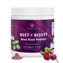 Buraki + Boost Organiczny Proszek korzeniowy buraków - Berry Flavored Buraki proszek z Acai, Stewia, Witamina C, Micro Składniki Sok buraczany proszek, Wstępny trening dla atletyki, Wegan, Non-GMO