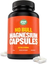 "No Bull" Magnezu kapsułki, unikalny cytrat magnezowy i tlenek formuła do snu i relaksacji, Magnezu pigułki zapobiegania ache i skurcze mięśni, Cytrat tlenek magnezu, 500g