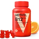 Witamina B12 D3 żelki wegańskie - 90 Hrabia I 1000 MCG metyl B12 & 5000 IU Witamina D Gumy do żucia suplementy dla dorosłych i dzieci - Immune Health & Daily Energy Boost - Non-GMO, Pomarańcza