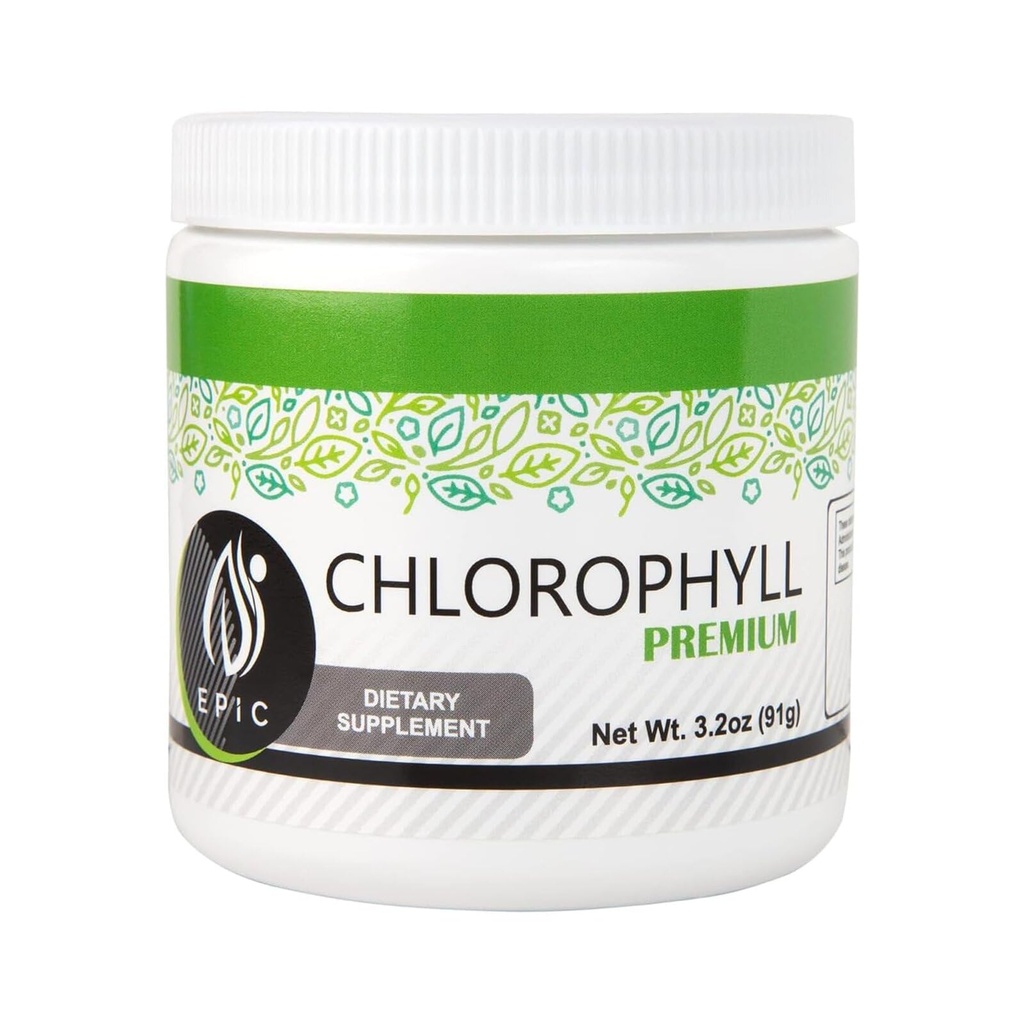 Epicki czarny etykieta Premium chlorofil proszek suplement diety. Chlorofil naturalny To jest potężne i skuteczne, łatwe w użyciu.