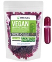 XPRS Nutra Rozmiar 0 Puste kapsułki - 100 Hrabia Puste kapsułki wegańskie - Wegetariańskie tabletki - DIE Kapsułki warzywne Napełnianie - Kapsułki Veggie Pill dla Do- It- Yourself Supplements (Purpurowa marchewka)
