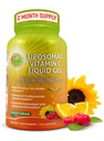 Liposomalna witamina C Kapsułka z płynnym żelem - 1100mg - Wykonane z organicznych wiśni aceroli, Witamina C o dużej mocy Liposomalny suplement wsparcia immunologicznego z zwiększoną absorpcją i biodostępnością - 120 liczba
