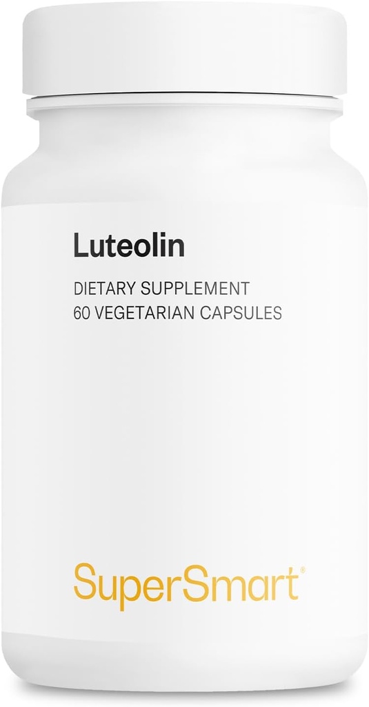 Supersmart - Luteolin 100 mg na dobę (80% Flavonoid) - Mózg, Pamięć i system nerwowy Suplement wsparcia 124; Non-GMO & Gluten Free - 60 Kapsułki wegetariańskie