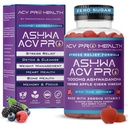 Ashwa ACV Pro Health - Bez cukru Jabłko Cydr Gummies z Ashwagandha, Advanced Keto, Stress Relief Supplements z witaminą D, 1 g węglowodanów Per Gummy Golo