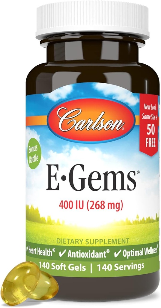 (268 mg), Witamina E ze źródła naturalnego, Optimal Wellness, 140 żel miękkich