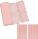FYY Daily Pill Organizator, 2 szt. 7 Komory Przenośne Pill Case Travel, Składane Pudełko Piłka projektu do torebki Pocket trzymać witaminy, Dorsz Olej z wątroby, Suplementy i Medicination- Pink