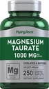 Piping Rock Magnezu Taurate 124; 1000mg 124; 250 Kapletów 124; Chelated and Buffered Amend124; Wegetarianin, Non-GMO, Gluten Free Supplement