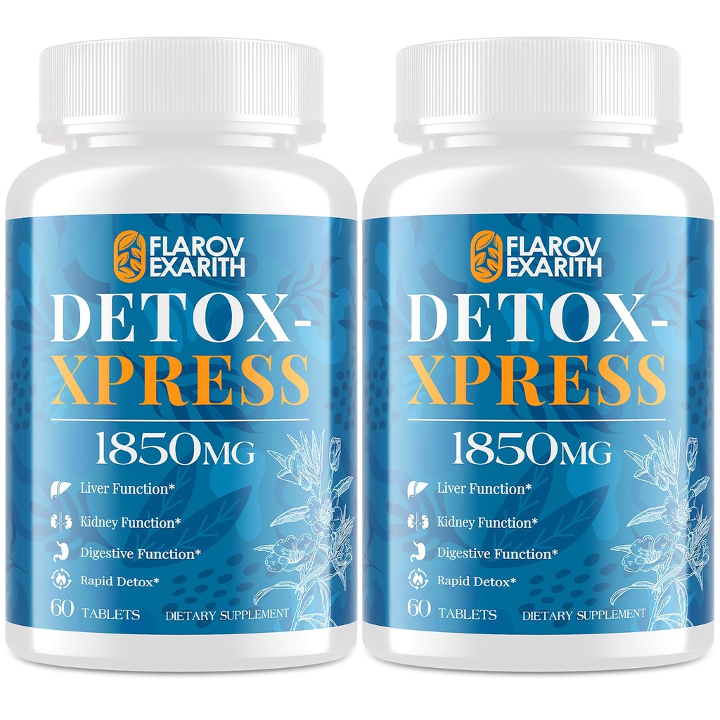Canna Cleanse, Detox oczyszczający wątrobę i naprawa Tabletki do żucia, Suplement do cieśni mleka, Detox szybko działającego ciała dla kobiet i mężczyzn, Toxin Flush dla wątroby, Nerki, Trawienie i Metabolizm, 120 Tabletki