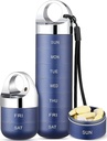Zannaki Metal Travel Pill Organizator, Przenośny wodoodporny Weekly Pill Box, Duży Aluminiowy Alloy Pill Case Container, BPA Free 7 Daily Medicine Organizator Holder for Witamina, Olej rybny, Suplement