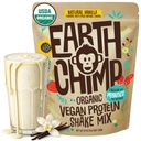 EarthChimp Organic Vegan Protein Powder - z probiotykami - Non GMO, Dairy Free, Non Whey, Plant Based Protein Powder for Women and Men, Gluten Free - 52 Servings 64 Oz (Vanilla)