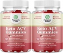 Keto ACV Gummies dla zaawansowanych wsparcia metabolizmu z matką - Bezcukrowe Gummeje ACV Keto do czyszczenia ciała i detox - Jabłko Cider Detox Suplement dla kobiet i mężczyzn - 120 Chews x2