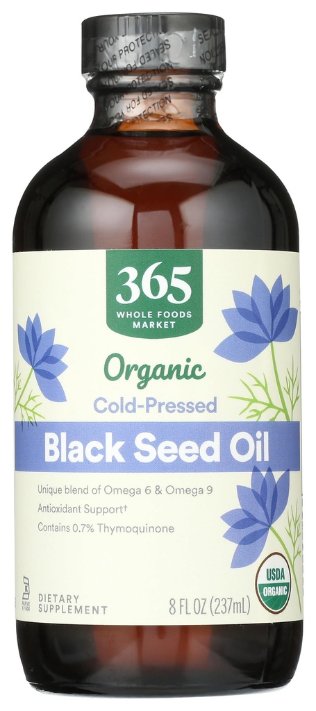 Cały rynek żywności, Organic Black Seed Oil, 8 Fl Oz