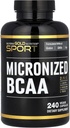 California Gold Nutrition Sport, Mikronizowane BCAA, Rozgałęziony łańcuch aminokwasy, 240 Kapsułki wegetariańskie