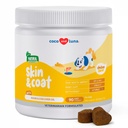 Omega 3 Olej rybny dla psów - Suplement do skóry i płaszcza z olejem z wątroby dorsza, Algae, EPA & DHA Kwasy tłuszczowe dla psów, Ulga na swędzenie, Gorące plamki, Alergia skóry, Joint & Heart Support - 90 Soft Chews