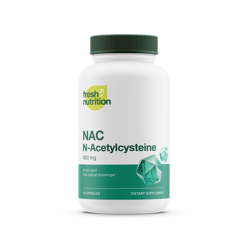 Suplement NAC - N Cysteina acetylowa - Wysoka dawka 600mg - Aminokwasy - Wegańskie Przyjazne - Czysty Proszek NAC - 90 Kapsułki