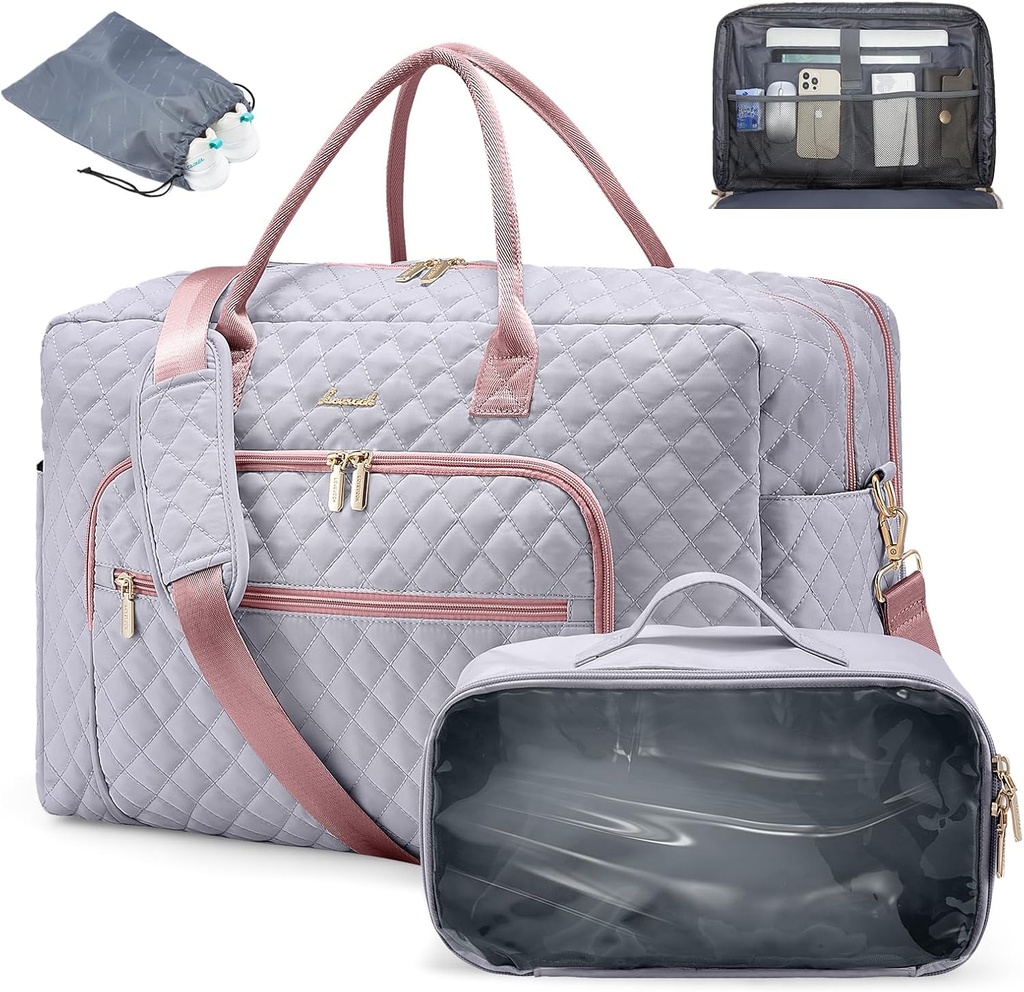 LOVEVOOK Travel Duffle Bag - Women 's Weekender Carry On Nocleg Laptop & Siłownia Torba z Toalety / But Pocket, Szpital Work Pracy