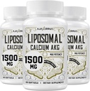 Liposomal wapnia AKG Suplement 1500 MG (Kwas alfa- ketoglutarowy), Wysoka absorpcja, Bardziej skuteczne niż AAKG, Ca AKG dla długowieczności, Obrona wieku, Energia komórkowa, Funkcja metaboliczna, 180 Softgels