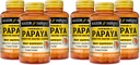 MASON NATURAL Papaya Digestive Enzyme Complex - Healthy Digestive Function, Promotes Nutricent Absorption, Peach Flavor, 100 Chewables (Opakowanie po 6)
