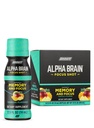 ONNIT Alpha Brain Focus Shot, Tropical Flavor, Nootropowy suplement diety Drink, który wspiera energię, Focus i nastroje, IGEN ™ Non-GMO Tested, 2.5 fl oz, 6 Count