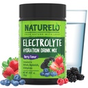NATURELO Electrolyte Proszek, Nawodnienie i Napoje mineralne Mix, Cukier wolny i nie-GMO Berry Flavor 50 Służenie