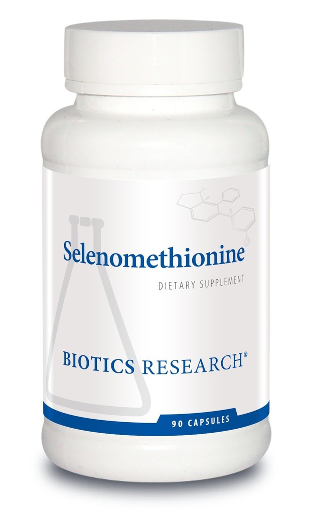 Biotics Research Selenometionine - High Potency Selenium, Thyroid Gland Function, DNA Production, Cognitive Health, Pothent Antioksydant. kapsułki