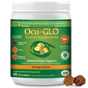 Ocu- GLO Cat & Dog Senior Supplement for Eye Support - Vision Chewable suplements for Large and Small Pets Care with Lutein, Omega- 3.