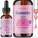 JoySpring Calmify Magnezu Citrate Liquid for Kids - Sugar-Free, Gluten- Free Calming Supplement z rumianku - Natural Support for Kids & Teens (1 fl oz) 30 Służenie
