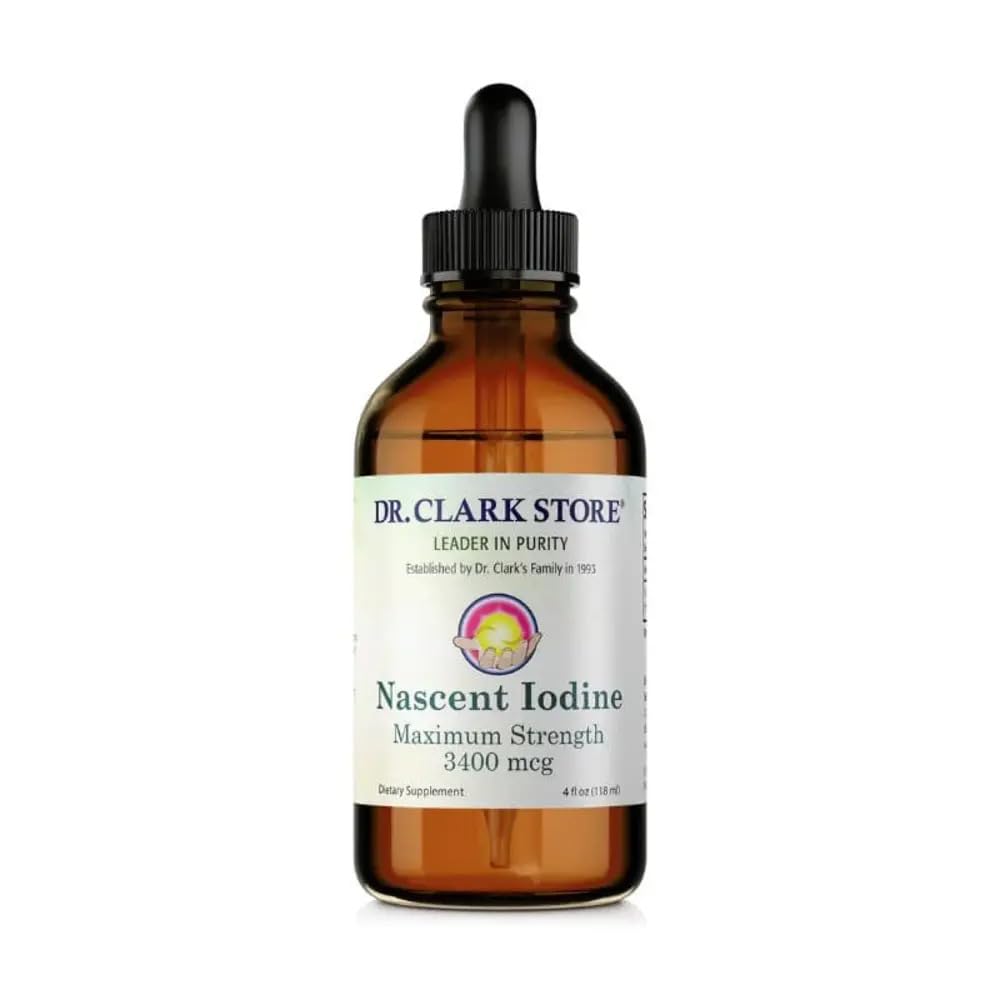 Dr Clark Store White Jod (Nascent Jod) - 4 Fl Oz, Wspiera zdrowie tarczycy i system immunologiczny