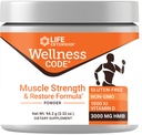 Life Extension Wellness Code ® Siła mięśni i Przywracanie Formuły, Witamina D3, ß- Hydroksy-ß- Metylomaślan Monowodzian (HMB), Zdrowie mięśni, Gluten Free, Non-GMO, 94,2 g