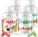 Daily Fruits and Veggies Supplement - 360 Kapsułek na 60 Dni, Nie GMO & Gluten Darmowe Superfood z Natural Vitamin - napędzane przez rośliny, 4- Pack