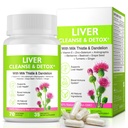 Wątroba Renew Cleanse Detox, Wątroba Cleanse Detox & Naprawa i Wsparcie 124; 70 Kapsułki Detox 124; Suplement ziołowy dla zdrowia wątroby 124; Mleko Thistle Dandelion Root z 9 Minerałów ziołowych dla mężczyzn i kobiet