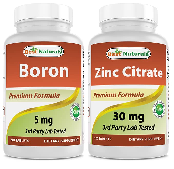 Bor 5 mg i Cytrynian cynku 30 mg