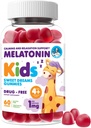 Dr.Moritz Melatonina Gummies dla dzieci i dorosłych (w wieku 4 +) - Natural Berry Flavor, Delikatny Sen Pomoc & Wsparcie nocy, Natural Kids Seep Aid Gummies, 60 Hrabia