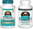 Źródło Naturals Wellness Formuła i 5000 iu Witamina D-3, 240 Kapsułki w każdej butelce