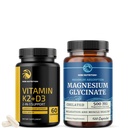Witamina D3 K2 i suplement Glycinate Magnezu 124; kość, serce, i wsparcie mięśni z 5000 IU D3, K2 MK7 i 500mg Magnezu 124; Wysoka absorpcja, Immune & Nerve Support 124; 60 Służenie Każdy