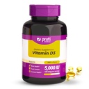 Witamina D3 5000 IU - 500 Softgels - Wsparcie systemu obronnego, kości i mięśni Zdrowie - Rozmiar rodziny