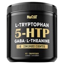 5 HTP 200mg GABA 500mg L- Theanine 200mg L- Tryptofan 100mg Supplement - Support Brain, Circulation Health, Concentration & Rest Well - 60 kapsułek na 1 miesiąc - 4in1 Premium Blend