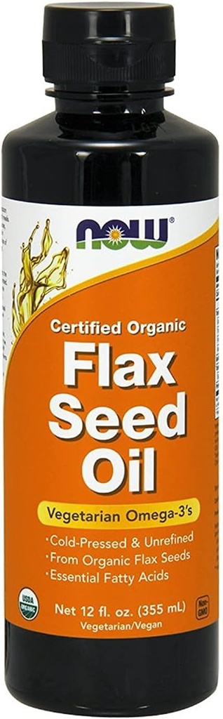 Flax Seed Oil 12 Oz (Certified Organic Non GE) - TERAZ Żywność