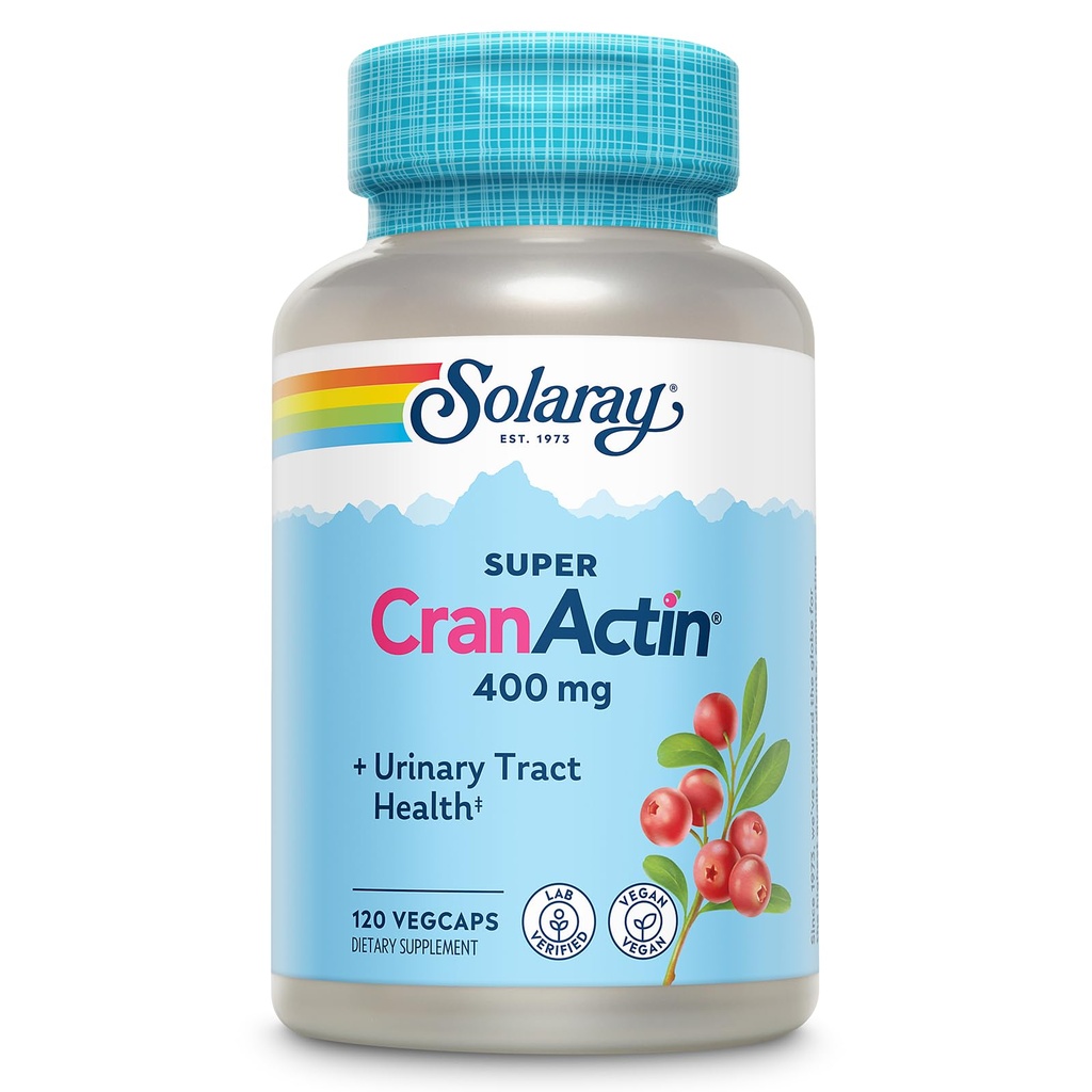 SOLARAY Super CranActin Cranberry Extract 400mg Healthy Urynary Tract Support z dodatkiem witamin