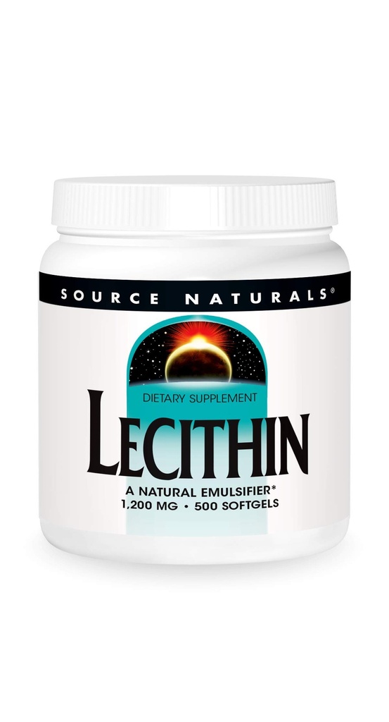 Źródło Naturals Lecithin 1200 mg, Natural Emulsifier - 500 Softgels