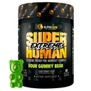 ALPHA LION Superhuman Extreme High Stim Pre Workout Powder, Beta Alanine, L-Taurine & 356mg Tri-Source Caffeine for Sustained Energy, Nitric Oxide & Citrulline for Pump (21 Servings, Sour Gummy Bear)