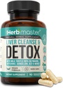 Nora Ross Herbmaster Liver Cleanse Detox & Naprawa - 27- in-1 Herbal Liver Supplement for Men & Women - Milk Thistle Supplement in / Artiduck Extract, Cholina, Cynk & Dandelion Root - 45 Służenie