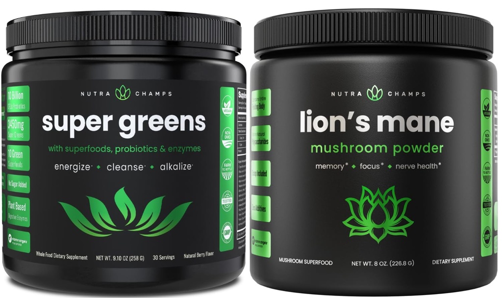 Grzyby orzechowe Zielone Super Food Proszek & Lwie grzywa proszek