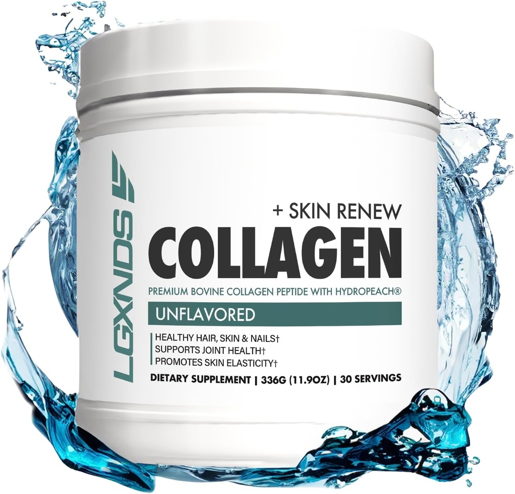 Kolagen w proszku, Zhydrolizowane Kolagen Peptydy, Grass- Fed, Non-GMO, Unflavored, 20 g białka na serwowanie, Wspomaga skórę, włosy, paznokcie, Joints & Gut Health, Keto & Paleo- Przyjazny, 30 Służenia
