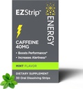 Suplementy energetyczne - Ment Flavor, 30 Count - Rozpuszczanie paski z 40mg kofeiny pomóc Energize swój dzień i wydajność Boost - Made in USA, Cukier i Gluten- Free