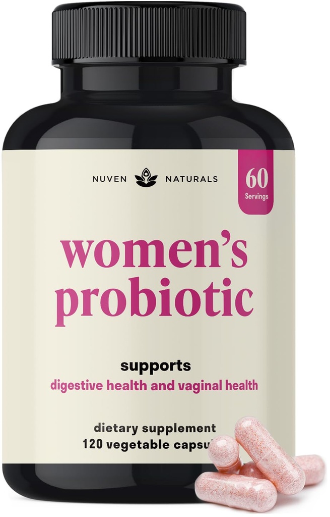 3- in-1 Womens Probiotic - 60 Służenia - 12 Unikalnych Cieśnin, Prebiotyki, D- Mannoza, & Żurawina dla zdrowia trawiennego, Zdrowie pochwy i Wsparcie immunologiczne - Prebiotyki i Probiotyki dla kobiet 124; pH Równowaga